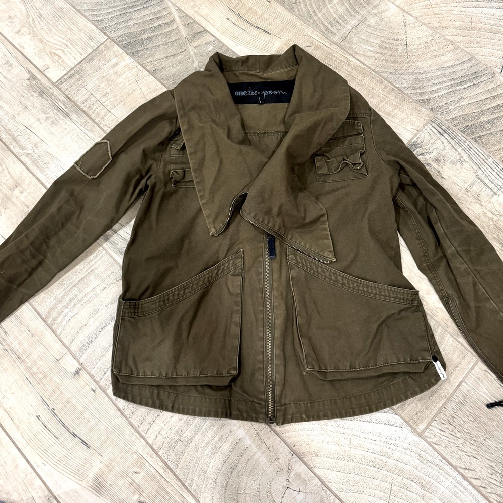 One Teaspoon green cropped jacket